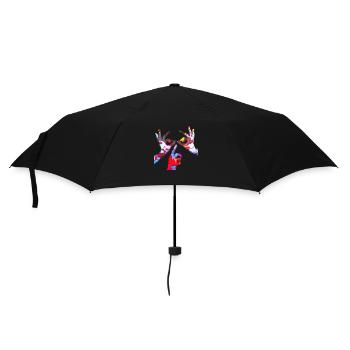 Illusion d’optique art psychédélique rétro formes sexe - Parapluie standard - noir - Devant