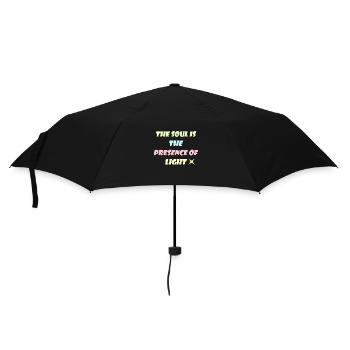 The Soul is the presence of Light - Umbrella (small) - black - Front