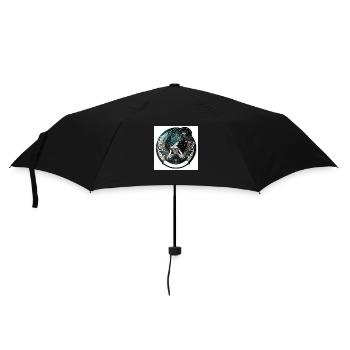 femme face signe verseau - Parapluie standard - noir - Devant