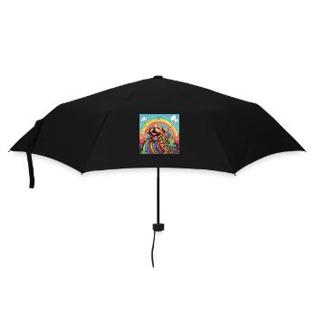Funny LSD - freaky dwarf - Dog on Rollercoster 1 - Umbrella (small) - black - Front