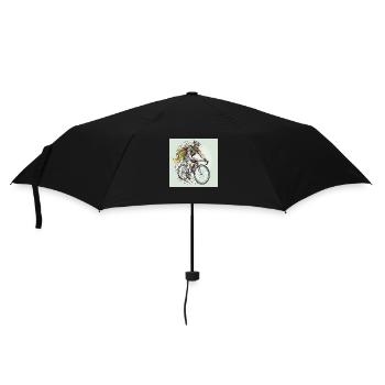 Road Warrior - Vikinger Krieger Rennradfahrer - Regenschirm (klein) - Schwarz - Vorne