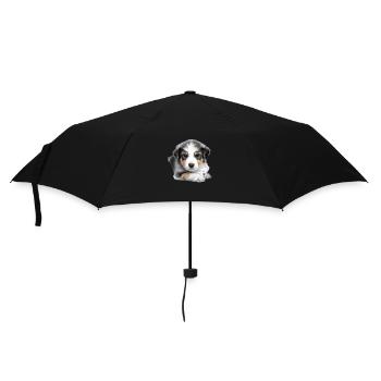 Chien chiot Berger australien propriétaire de chien - Parapluie standard - noir - Devant