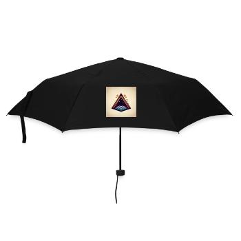Space Dreieck - Regenschirm (klein) - Schwarz - Vorne