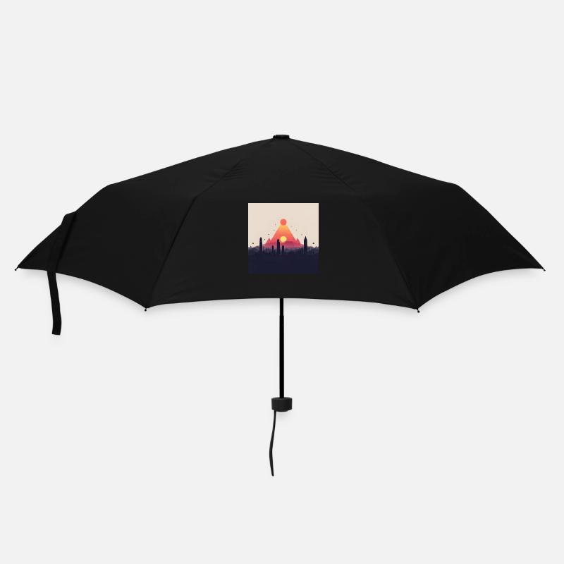 abstract pyramid - Umbrella (small) - black