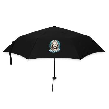 Jesus Christ #06 - Regenschirm (klein) - Schwarz - Vorne