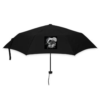 Rêve Astronaute fond lunaire - noir et blanc - Parapluie standard - noir - Devant