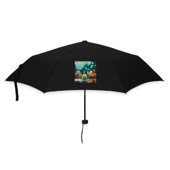 Animafun - Regenschirm (klein) - Schwarz - Vorne