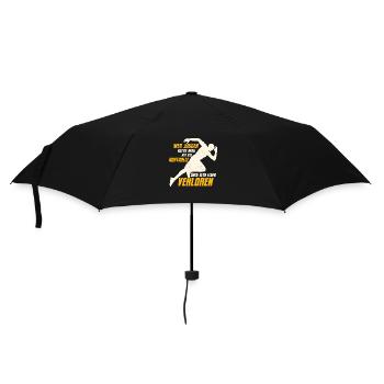 Wer joggen nicht mag hat die Kontrolle Laufen Jogg - Regenschirm (klein) - Schwarz - Vorne