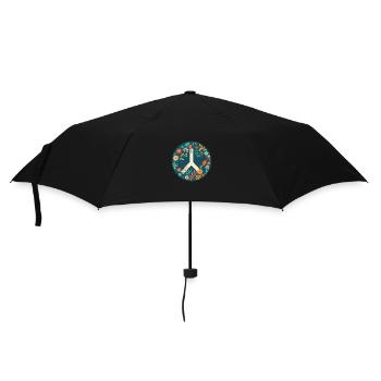 Peace and love - Umbrella (small) - black - Front
