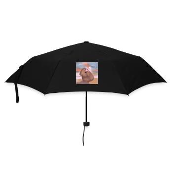 Lapin à la plage - Parapluie standard - noir - Devant