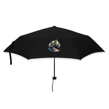 Bear, Grizzly Bear, Bear's Head, Nature, Wilderness, Forest, Mountains - Umbrella (small) - black - Front