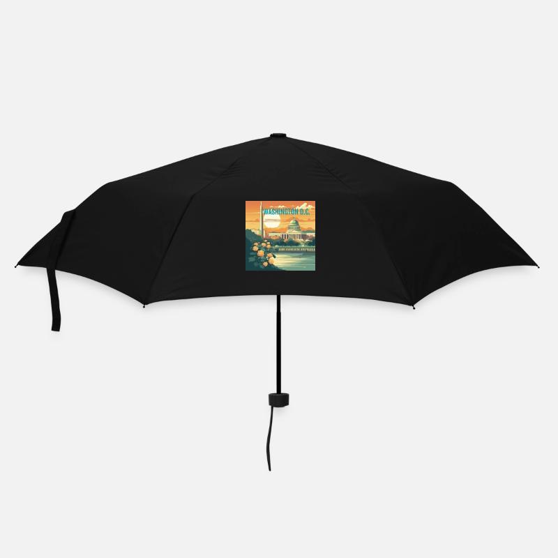 Washington D.C. au coucher du soleil - Parapluie standard - noir