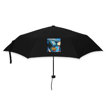 Crazy Cat Retro Style - Regenschirm (klein) - Schwarz - Vorne