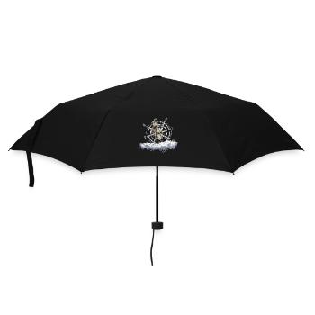 Segelschiff - Regenschirm (klein) - Schwarz - Vorne