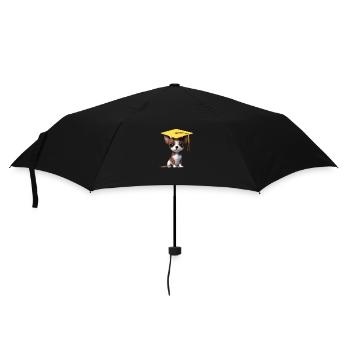 Bachelor Chihuahua Hunde Schulabschluss Studium - Regenschirm (klein) - Schwarz - Vorne
