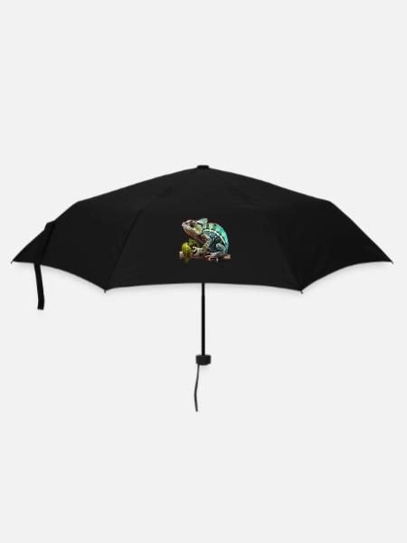 Chameleon on branch - Umbrella (small) - black