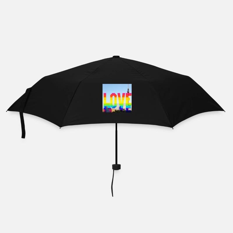 Ich LIEBE Berlin - Regenschirm (klein) - Schwarz