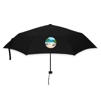 Summer Holidays Beach Palm Islands Island Sun Palm - Umbrella (small) - black - Front