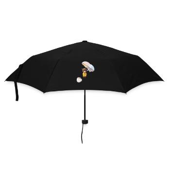 Drôle de chat et de café - Parapluie standard - noir - Devant