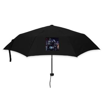 Motorcycle Digital Art - Umbrella (small) - black - Front