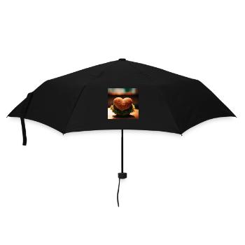 The way to a man's heart is through his stomach - Umbrella (small) - black - Front