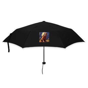 Kleiner Löwe - Regenschirm (klein) - Schwarz - Vorne