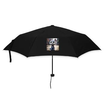 niedliche Katze - Regenschirm (klein) - Schwarz - Vorne