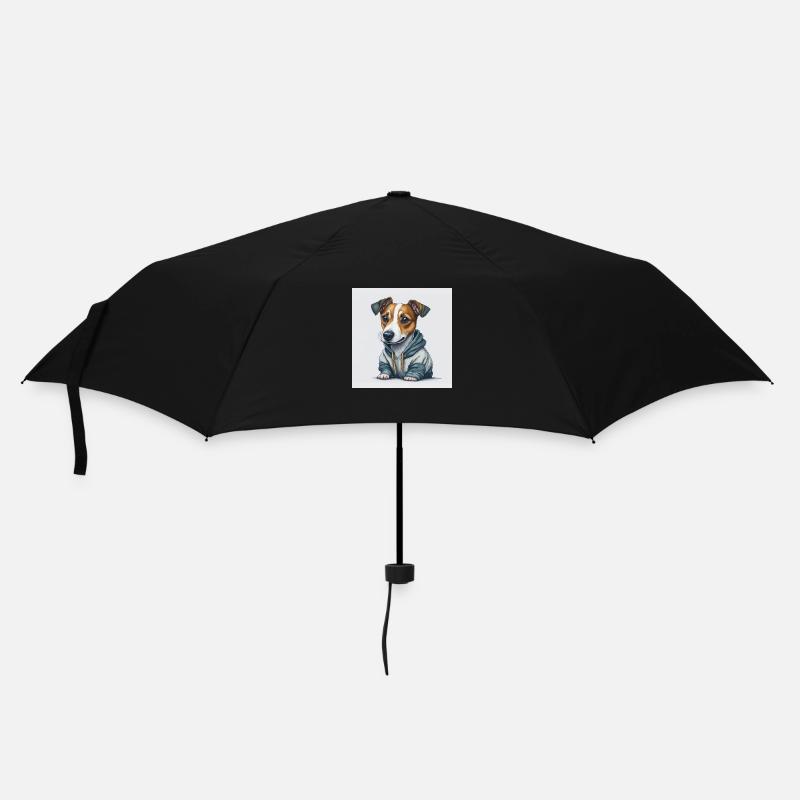 Jack Russel Terrier - Regenschirm (klein) - Schwarz