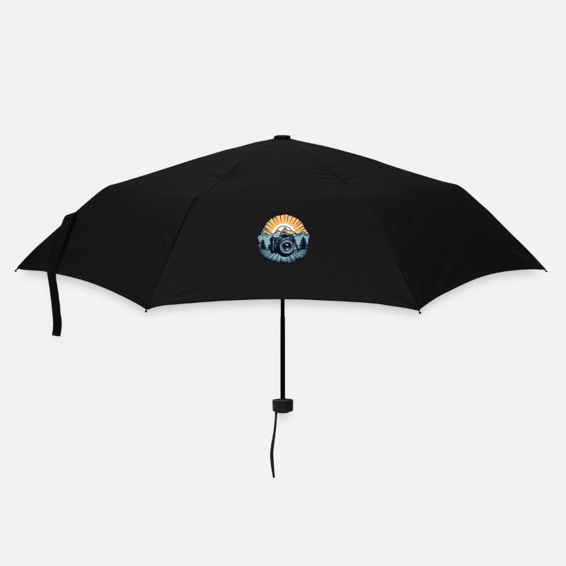 Logo de caméra rétro cool - Parapluie standard - noir