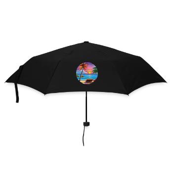 Summer Holiday Palm Beach Palm Islands Island Sun - Umbrella (small) - black - Front