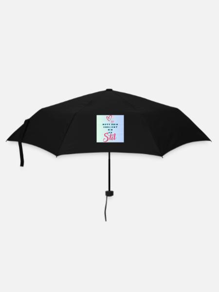 Positiver Spruch - Regenschirm (klein) - Schwarz