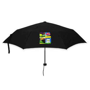Flüsternde Bäume - Harmonie der Nachhaltigkeit - Regenschirm (klein) - Schwarz - Vorne