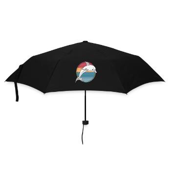 Delfin - Regenschirm (klein) - Schwarz - Vorne
