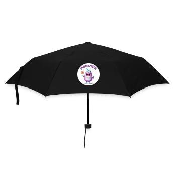 Monster - Regenschirm (klein) - Schwarz - Vorne