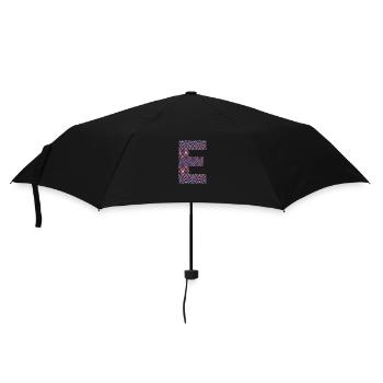 Monogram Letter E- boho colorful design - Umbrella (small) - black - Front