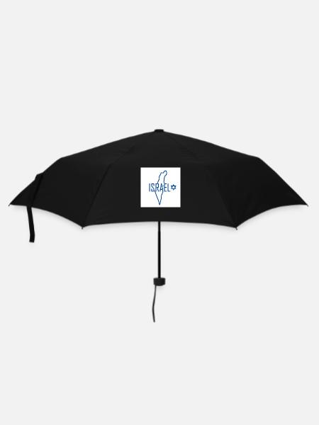 Landkarte von Israel - Regenschirm (klein) - Schwarz