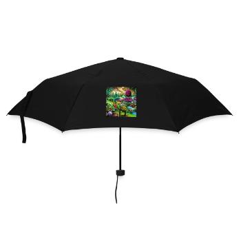 Futuristischer Garten - Regenschirm (klein) - Schwarz - Vorne