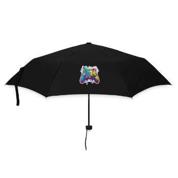 Gaming Controller Rainbow Splash - Umbrella (small) - black - Front