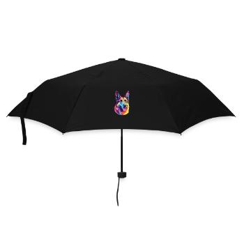 Schäferhund - Regenschirm (klein) - Schwarz - Vorne