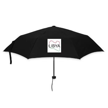 Map of Libya - Umbrella (small) - black - Front