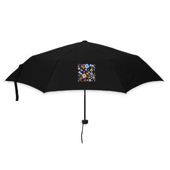 Wildblumen-Geschenkidee - Regenschirm (klein) - Schwarz - Vorne