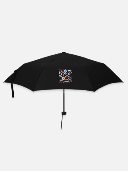 Wildblumen-Geschenkidee - Regenschirm (klein) - Schwarz