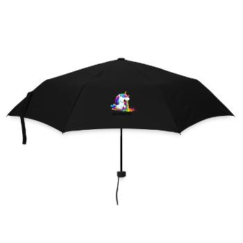 Ew People Einhorn - Regenschirm (klein) - Schwarz - Vorne