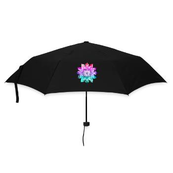 Hippie soul groovy Summer time Good vibes 70s 80s - Umbrella (small) - black - Front