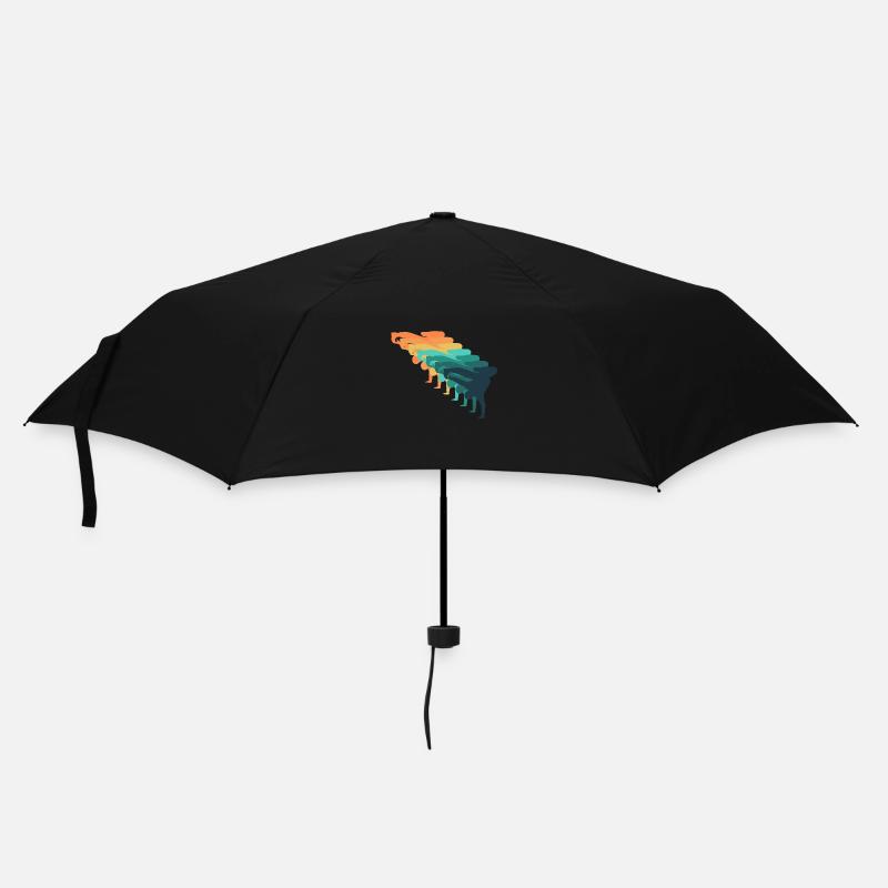 Retro-Breakdance - Regenschirm (klein) - Schwarz