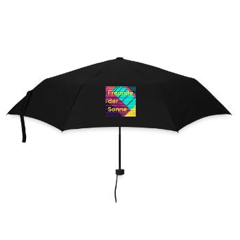 Freunde der Sonne Poscast Artikel - Regenschirm (klein) - Schwarz - Vorne