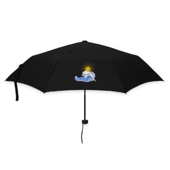 Delfin - Regenschirm (klein) - Schwarz - Vorne