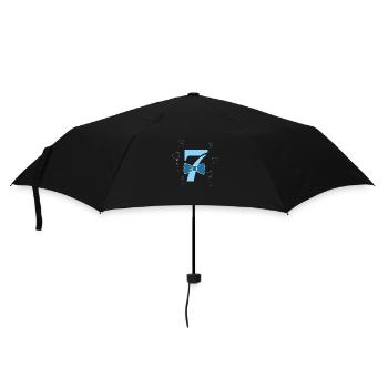 7th birthday boy - Umbrella (small) - black - Front