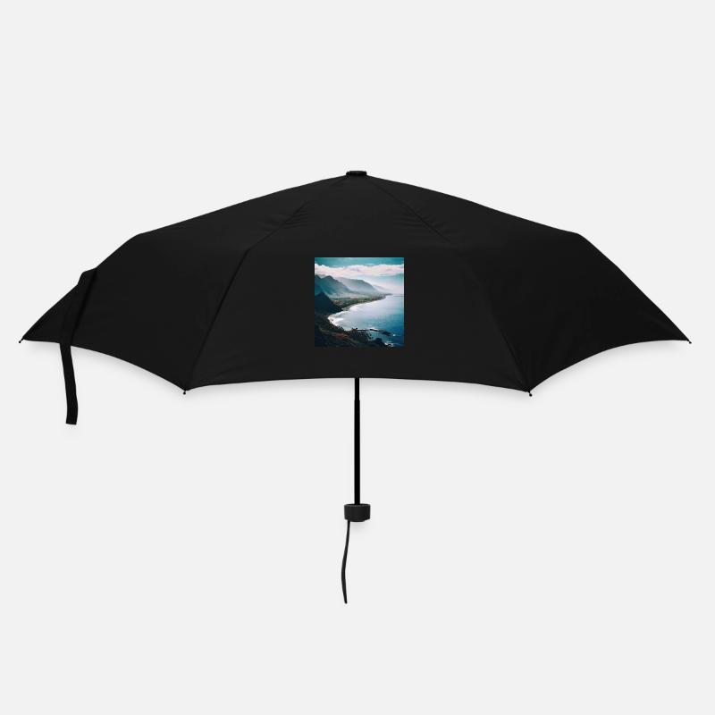 Montagnes côtières de l’île - Parapluie standard - noir