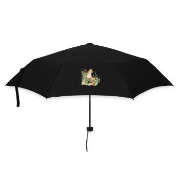 Renard dans le pré - Parapluie standard - noir - Devant